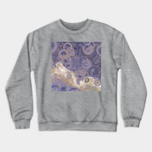 Purple and Taupe Abstract Crewneck Sweatshirt